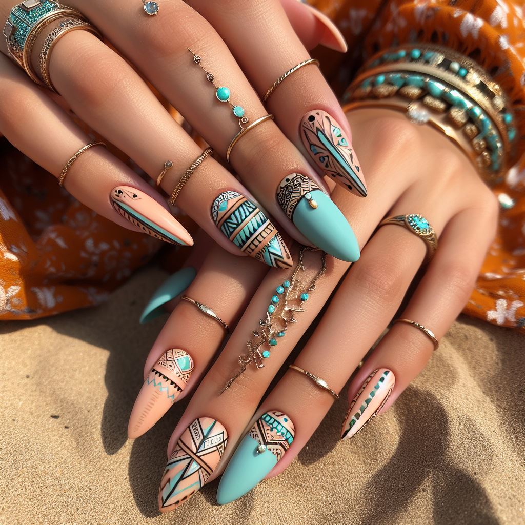 Boho Chic Pattern Nails