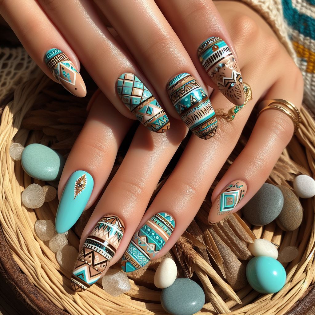 Boho Chic Pattern Nails