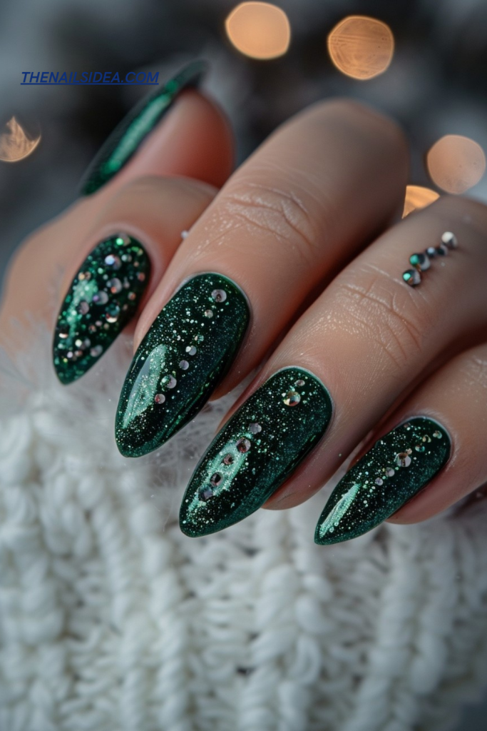 Emerald Green with Jewel Accents
