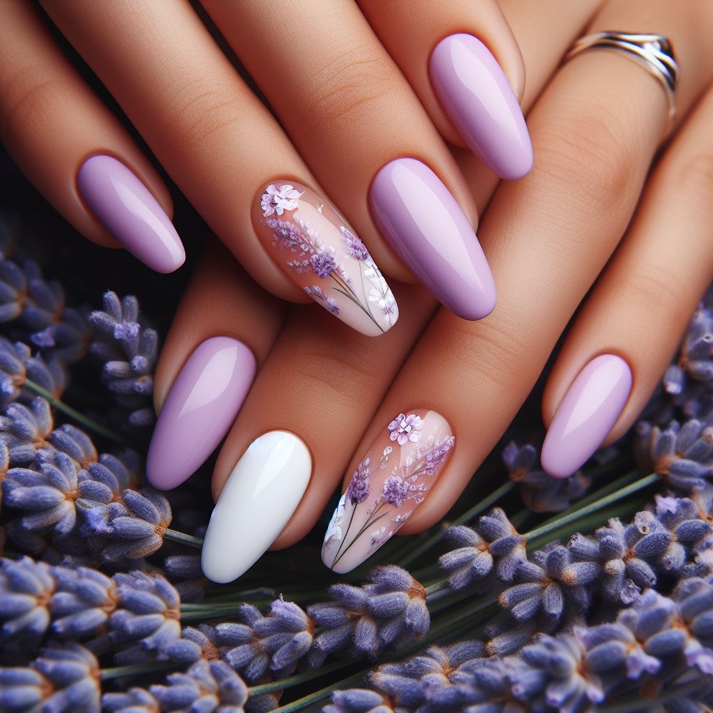 Lavender Fields Inspired Nails
