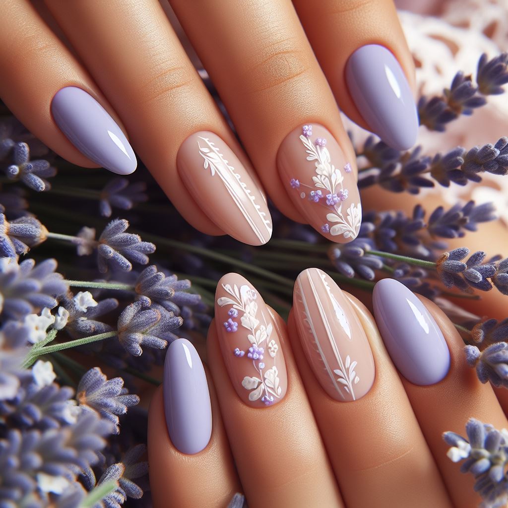 Lavender Fields Inspired Nails
