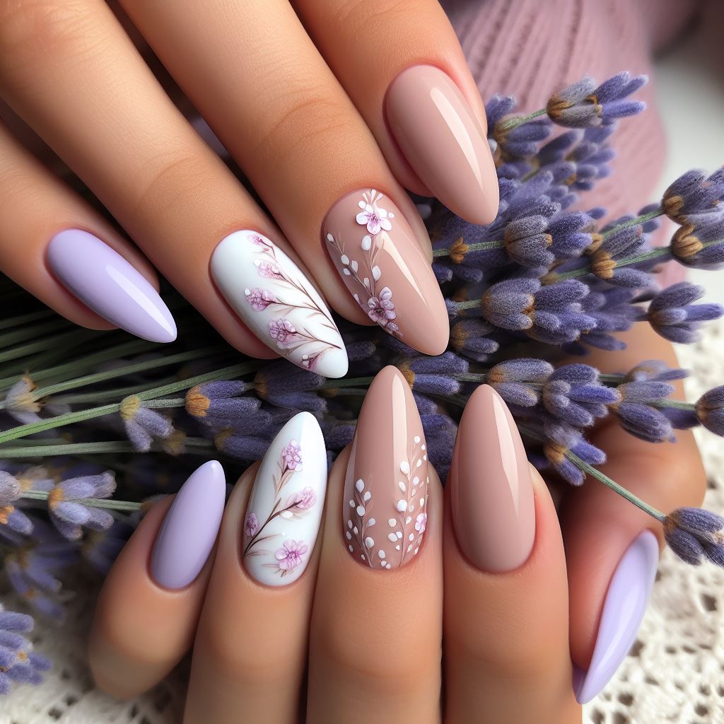 Lavender Fields Inspired Nails
