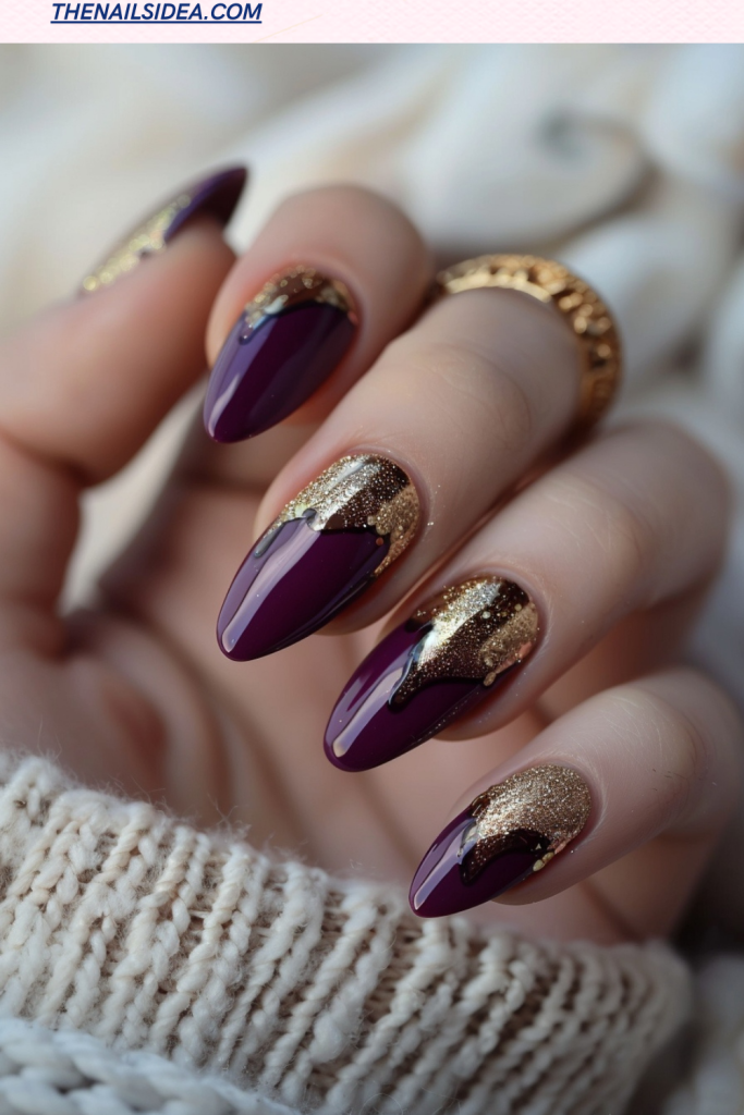 Purple Ombre with Gold Accents