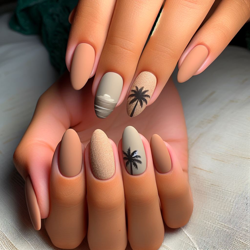 Sandy Beach Neutral Nails
