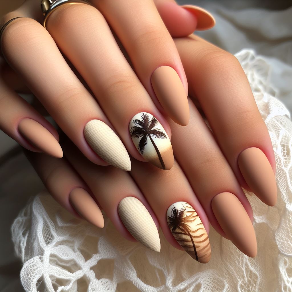 Sandy Beach Neutral Nails
