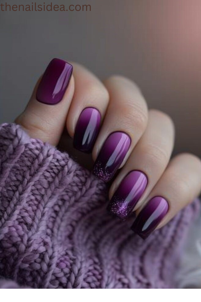 Classic Matte Plum Nails