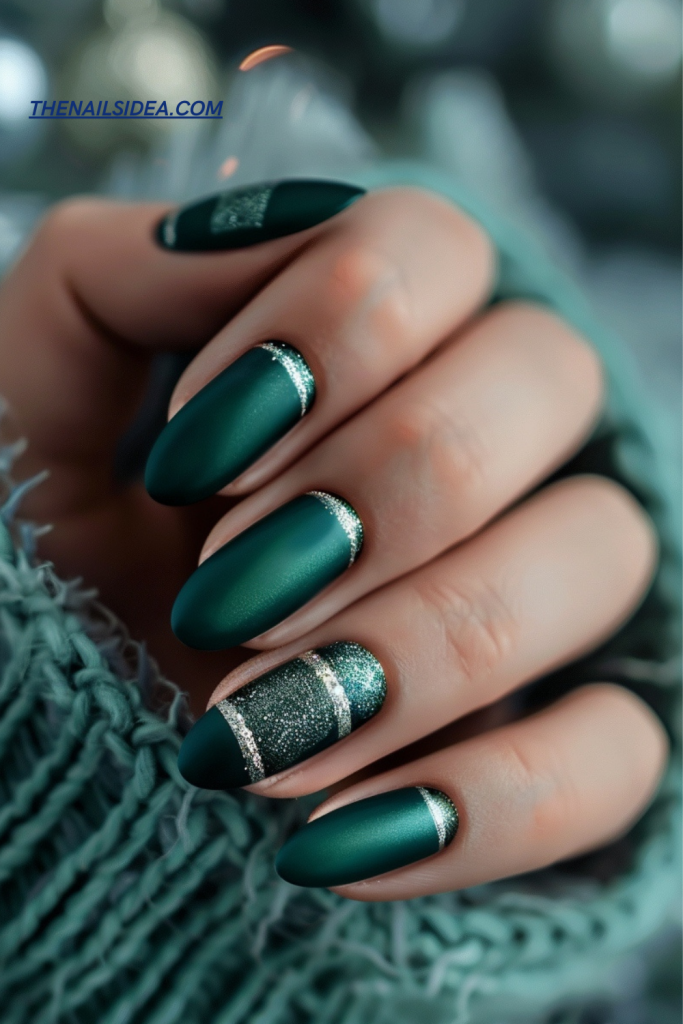 Matte Green with Stripes