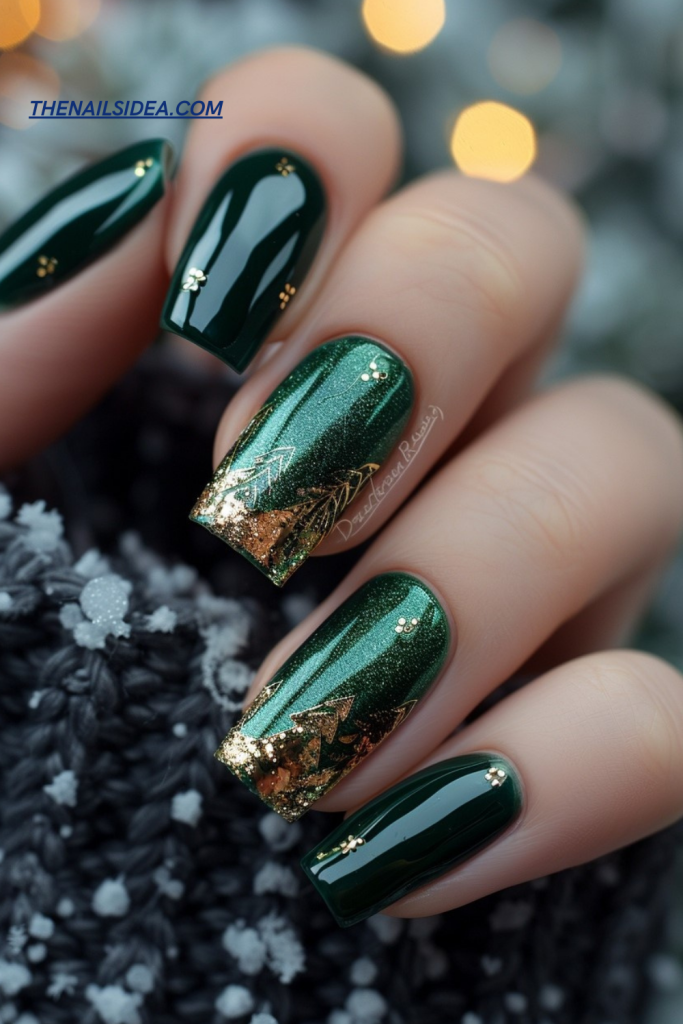 Classic Emerald with Gold Accents