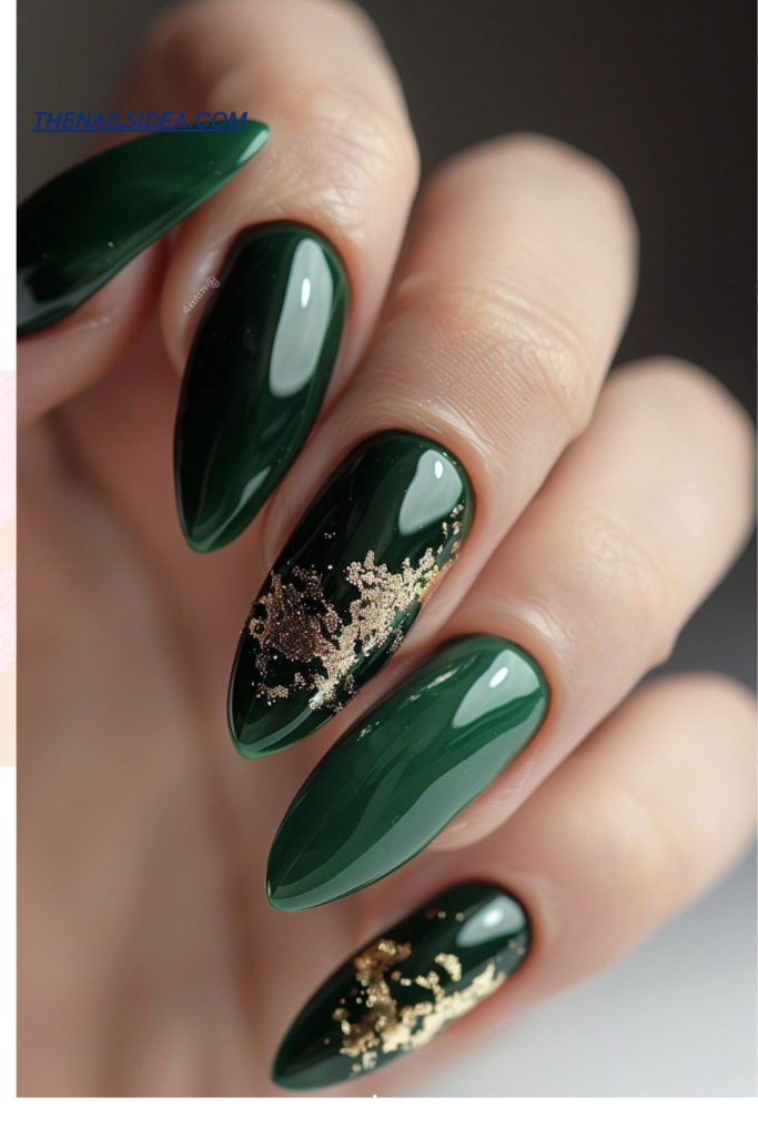 Matte Green with Snowflakes