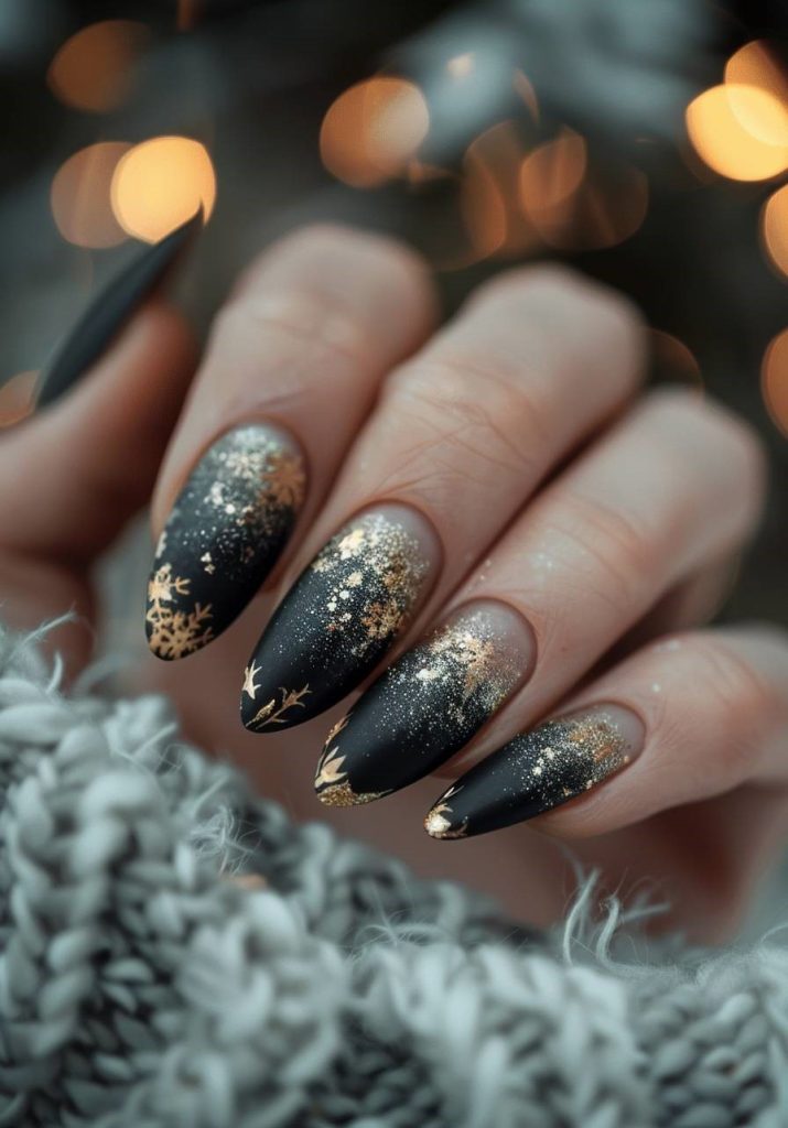 Slate Glitter and Snowflakes
