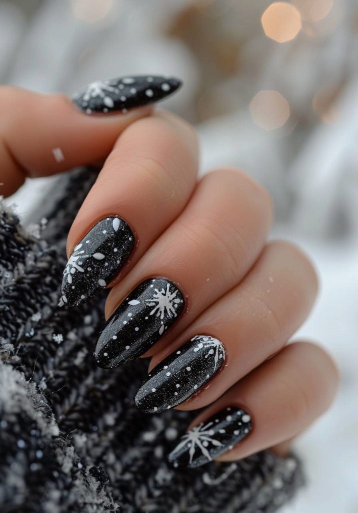 Deep Slate with Winter Sparkles
