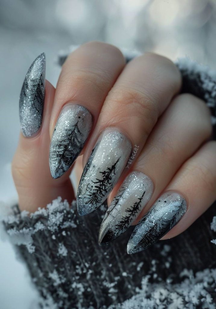 Slate Ombre with Glitter Frost
