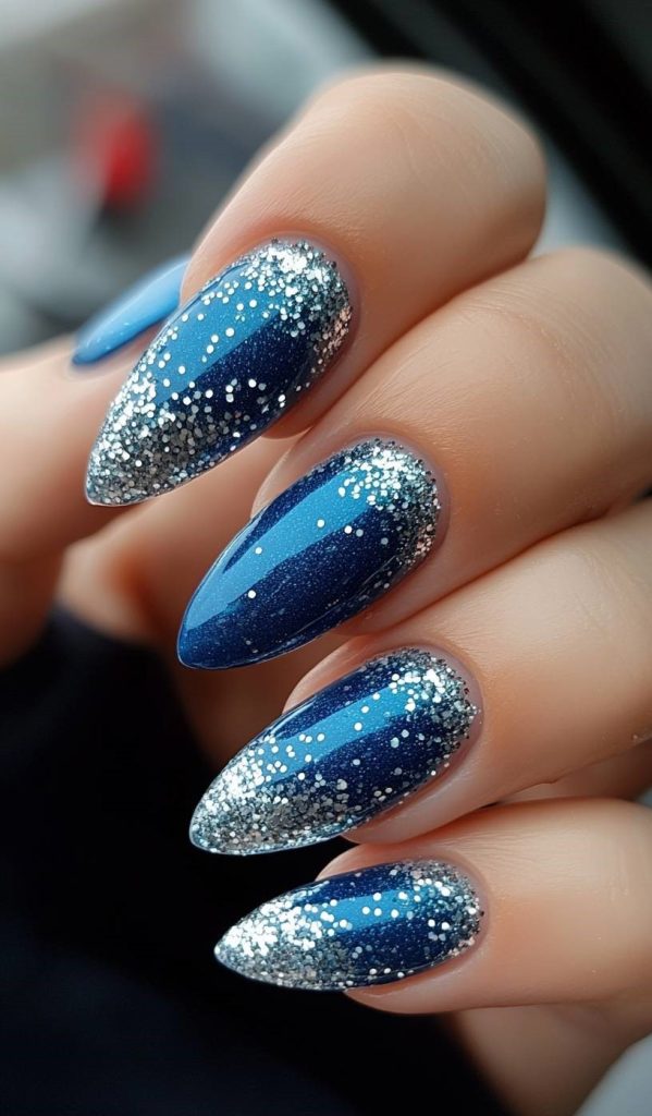 14. Glitter Ombre Snowflakes
