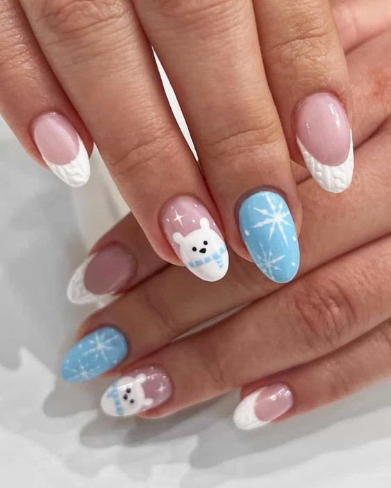 4. Polar Bear and Snowflake Designs
