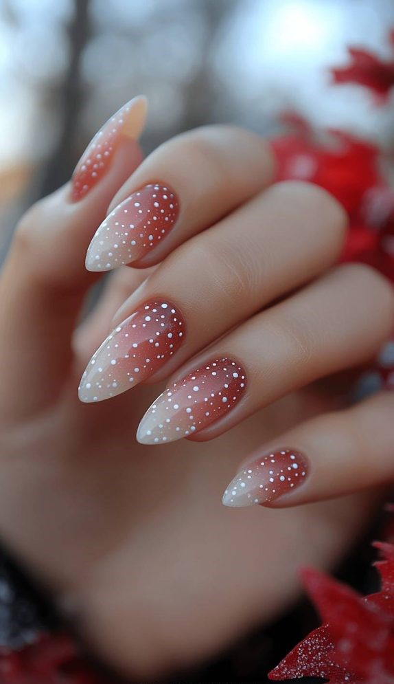 Pink Frosted Glitter Nails
