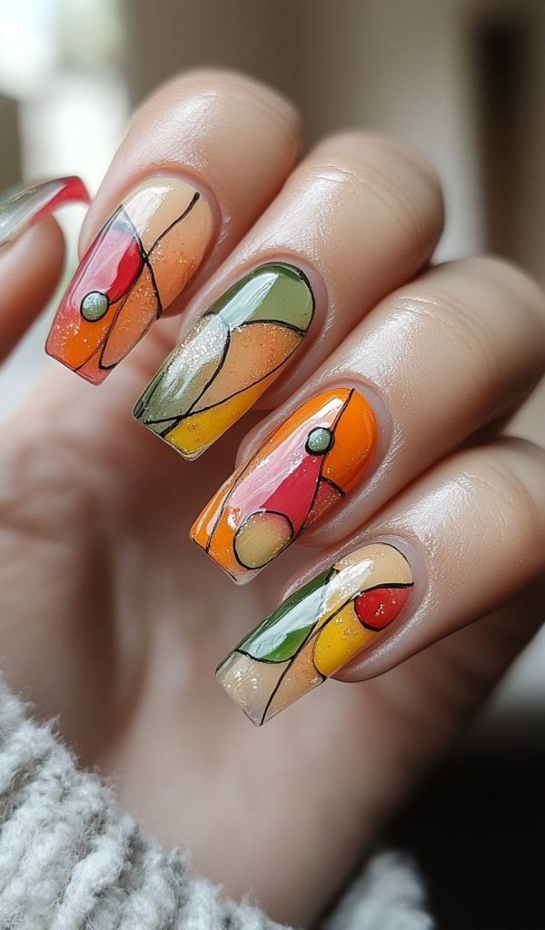 9. Stained Glass Nails
