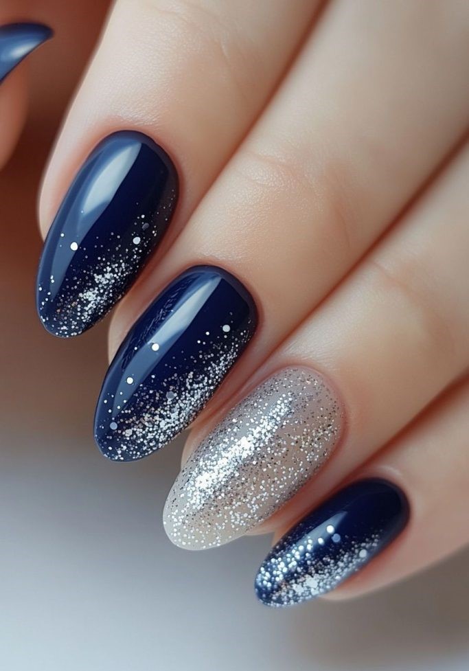 Navy and Glitter
